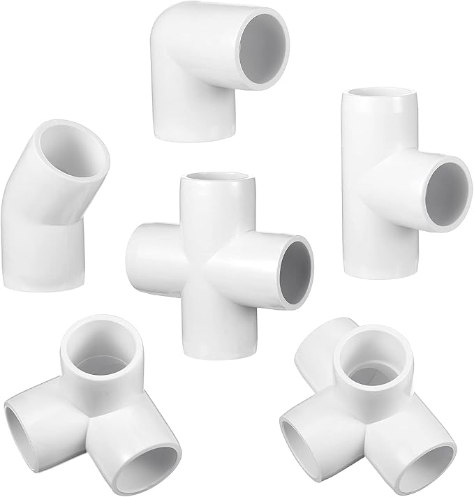 PVC fittings (elbows, tees, sleeves)